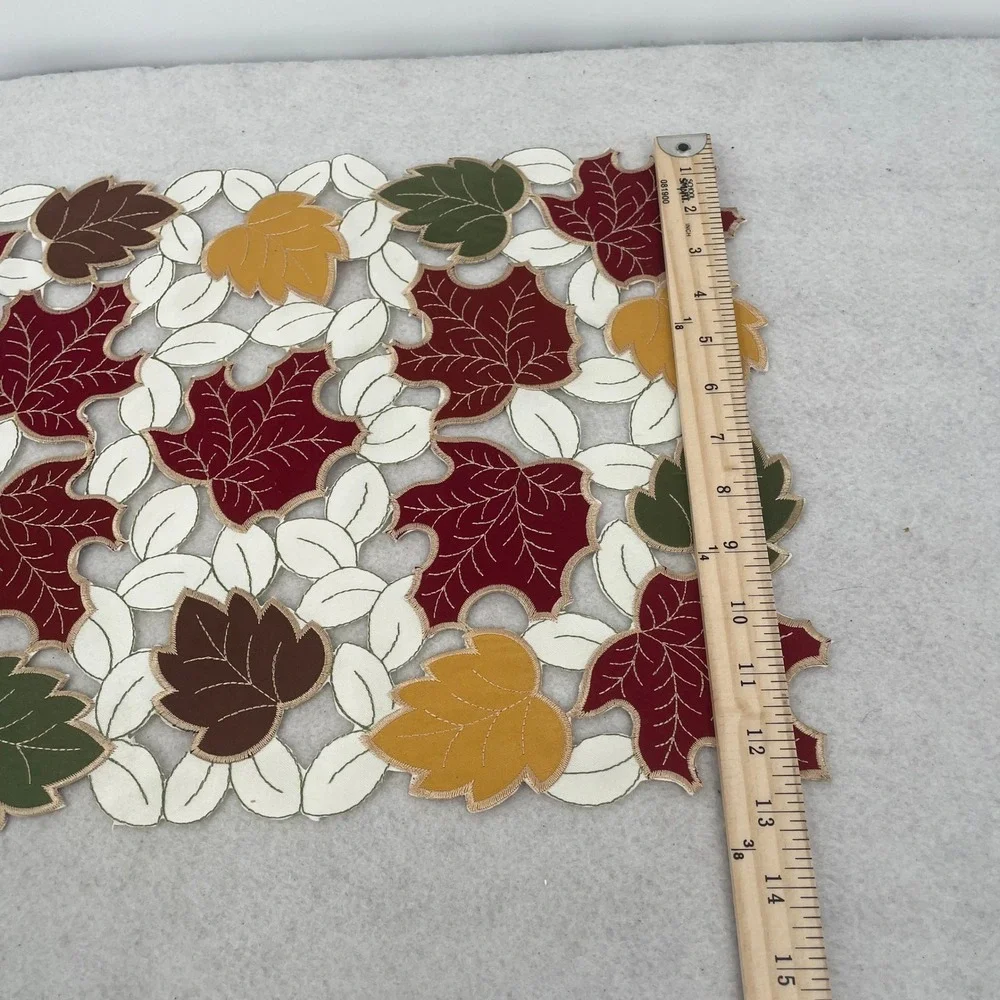 Croft & Barrow Autumn Leaf Placemats Set of 2 Fall Thanksgiving Decor Multicolor